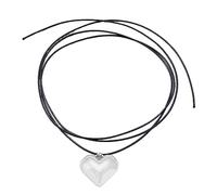 ZYKEJJDDAK Collana semplice con fiocco e scritta "Love", alla moda, semplice, per donne e ragazze, per matrimoni e feste, 4.68x3.51in, Corda in lega di pelle, Nessuna pietra preziosa
