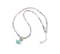 ZYKEJJDDAK Collane colorate con perline da donna, impilabili, a forma di anatra, accessorio alla moda colorato per un elegante, 455cm, Plastica, Nessuna pietra preziosa