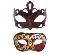 ZYKEJJDDAK Costume di Halloween a metà faccia in maschera per uomo donna Halloween matrimonio ballo di fine anno lusso per donne e uomini