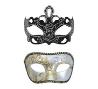 ZYKEJJDDAK Costume di Halloween a metà faccia in maschera per uomo donna Halloween matrimonio ballo di fine anno lusso per donne e uomini