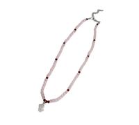 ZYKEJJDDAK Delicata collana con perline in resina con adorabile ciondolo a forma di animale, leggera e confortevole, 385cm, Resina, Nessuna pietra preziosa