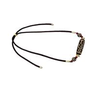 ZYKEJJDDAK Elegante collana a nove occhi Dzi con perline tripla lucidata, lunga durata, accessorio spirituale per il collo per il moderno, 60cm, Agata, Nessuna pietra preziosa