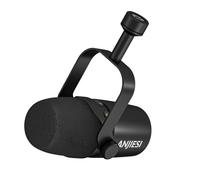 ZYKEJJDDAK Microfono USB 2 in 1 a 3 pin per podcasting live streaming e gioco con uscita cuffie incorporata, nero