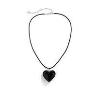 ZYKEJJDDAK Moda Trend Colore Love Ciondolo Collarbone Catena Temperamento Semplice Freddo Regolabile Cera Linea, 4cm, corda di cera, Nessuna pietra preziosa