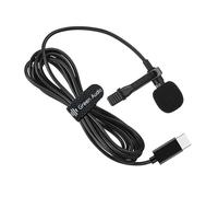 ZYKEJJDDAK Plug and Play USB Tipo C Clip On Mic Per Computer Portatile E Microfono Podcasting Con Cavo Lungo 2m Nero