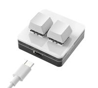 ZYKEJJDDAK Portatile 2 Tasti Macro Tastiera Singola Mano Operare Tastiera Meccanica USB Colore Illuminazione Per Il Gioco E La Contabilità