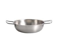 ZYKEJJDDAK Pratiche padelle Wok Stabile Cucina Pentole Uniche Oro/Argento Tono Pentole per Case Cuochi e Cucina
