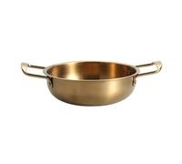 ZYKEJJDDAK Pratiche padelle Wok Stabile Cucina Pentole Uniche Oro/Argento Tono Pentole per Case Cuochi e Cucina