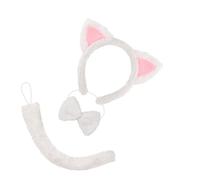 ZYKEJJDDAK Set costume per gatti, orecchie, coda, bowite, tutù, gonna, animale, kit di accessori per bambini e ragazze, per Halloween