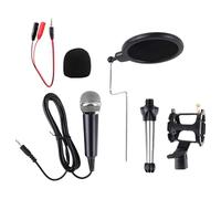 ZYKEJJDDAK Set di microfoni a condensatore ABS di lunga durata per uso versatile nel canto insegnamento esibizioni dal vivo microfono per computer PC