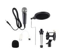 ZYKEJJDDAK Set di microfoni a condensatore ABS di lunga durata per uso versatile nel canto insegnamento esibizioni dal vivo microfono per computer PC