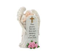 ZYKEJJDDAK Statua multiuso da esterno con collegamento patrono per tombe giardini scultura in resina resistente alle intemperie con intricati dettagli link monumento patrono statua in resina giardino