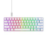 ZYKEJJDDAK Tastiera meccanica 61Keys di gioco V900 con la retroilluminazione di colore ed i commutatori sostituibili caldi piccola tastiera