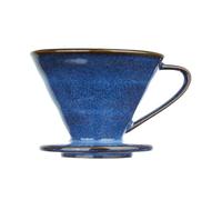 ZYKEJJDDAK Tazza ceramica artigianale del filtro del caffè con progettazione precisa smaltata blu liscia di filtrazione per ricchi