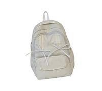 ZYKEJJDDAK Zaino scolastico alla moda per studenti, zaino casual con ampio spazio e comoda tracolla per laptop per studenti, bianco, Bellezza di massa