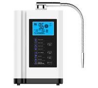 ZyKnaurral Ionizzatore d'Acqua Alcalina con 7 Impostazioni dell'Acqua, Fino a -500 Mv Orp, Purificatore d'Acqua PH 3,5-10,5, Filtrazione dell'Acqua per La Casa, Autopulente White