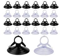 ZYKORT 100 pezzi ventose, ventose per vetro da 45 mm, ventose in PVC multifunzionali, ventose di protezione solare per auto per esterno, bagno, cucina, finestra, specchio, auto (trasparente e nero)
