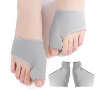 ZYKORT 2 Paia Calzini per Alluce Valgo, Tutore Alluce Valgo Correttore, Tutore Alluce Valgo Separatori con Cuscinetto in Gel per Donne e Uomini Alleviare Il Dolore(Grigio)