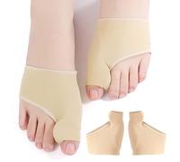 ZYKORT 2 Paia Calzini per Alluce Valgo, Tutore Alluce Valgo Correttore, Tutore Alluce Valgo Separatori con Cuscinetto in Gel per Donne e Uomini Alleviare Il Dolore(Carnale)