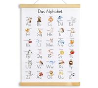 Zykra Poster ABC per Bambini, 30x40 cm Poster Dell'Alfabeto ABC, Lettere Alfabeto da Appendere al Muro, Posters Educativi Bambini Alfabetiere per Scuola Materne, Scuole Elementari, Decorazione Murale