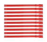 ZYLARUM 10PCS Adjustable PU Goat Collar | 23 inch Livestock Collar for Cow/Horse/Sheep | Color Identification for Farm Animal Management (Red)