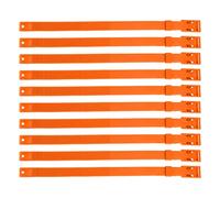 ZYLARUM 10PCS Adjustable PU Goat Collar | 23 inch Livestock Collar for Cow/Horse/Sheep | Color Identification for Farm Animal Management (Orange)