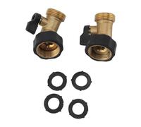 ZYLARUM 2 PCS Brass Garden Hose Valve | 45° Bend for Flexible Water Control | Gooseneck Connector for Irrigation/Car Wash | 3/4 inch Standard Size