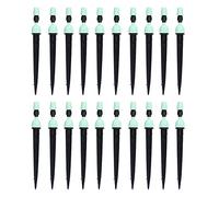 ZYLARUM 20 Pack Adjustable Drip Irrigation Sprinklers | 0-40L / H Water Flow & 0.9m Spray Diameter | Multifunctional Spray Dripper for Garden/Greenhouse/Farm | 4 / 7mm Hose Connector (Cyan)