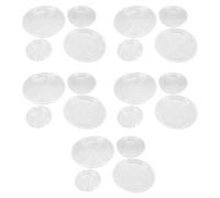ZYLARUM 20pcs Sturdy Plant Saucer Tray Set | 6in / 8in / 10in / 12in Clear Plastic Drip Trays for Indoor & Outdoor Plants | Washable & Reusable Flower Pot Trays