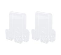 ZYLARUM 2PCS Acrylic Shower Hooks | Non - Slip Double Sided Hangers for Towels/Bathrobes | Frameless Glass Door Hook | No Drill, 10mm Maximum