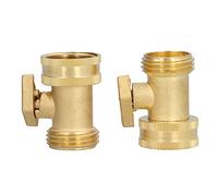 ZYLARUM 2PCS Brass Shut off Valve | G3 / 4 Garden Hose Stop Valve | Secure for Irrigation/Faucets | Strong Non - Corroding Design