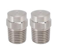 ZYLARUM 2PCS Stainless Steel Misting Nozzle | G1 / 4 Male Thread Flat Head Atomization Sprayer | for Garden Watering/Cooling/Particle Control | 304 Stainless Steel, Compact & Sturdy