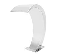 ZYLARUM 304 Stainless Steel Pool Waterfall Faucet | Arc Design G1 Thread | Fountain Tap for Pools/Gardens | Sturdy & Weatherproof