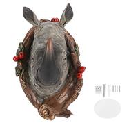 ZYLARUM Animal Wall Hooks | Vintage Synthetic Coat Hanger for Jackets/Keys/Towels | Space Saving Home Decor with Strong Bearing Force | Antique Gold/Copper/Retro Colors (Rhino (retro))