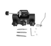 ZYLARUM Chainsaw Sharpener | Portable Hand Crank Tool for Electric/Gas Chainsaws | Lightweight Aluminum Alloy Sharpening Jig with 3 Grinding Heads | 35x9.5mm Universal Fit (Black)