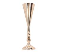 ZYLARUM European Flower Vase - Vintage Golden Iron Table Centerpiece for Wedding/Party/Home Decor | Exquisite Metal Artwork with Simple Assembly | Elegant Table Florist Stand (12x42cm / 4.7x16.5in)
