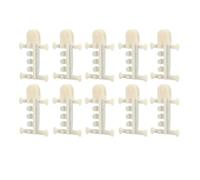 ZYLARUM Greenhouse Fix Tool Kit 10pcs | Rollover Prevention & Ventilation Chuck Pulley | Wind Protection Device for Greenhouse/Farm/Garden | Strong Steel + Plastic Construction (White)