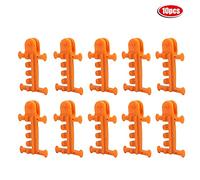ZYLARUM Greenhouse Fix Tool Kit 10pcs | Rollover Prevention & Ventilation Chuck Pulley | Wind Protection Device for Greenhouse/Farm/Garden | Strong Steel + Plastic Construction (Orange)