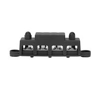 ZYLARUM M8 Bus Bar Distribution Block | 250A 48VDC Heavy Duty Module for RV/Yacht/Automotive | Low Impedance Brass Plate & ABS Housing (Black)