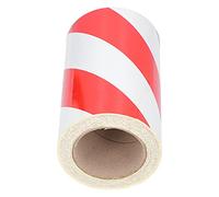 ZYLARUM Nastro di protezione riflettente | Acqua - Segni di avvertimento per strade/veicoli/navi | Film riflettente rosso e bianco | 20 cm x 30 m, materiale da PET 1095G