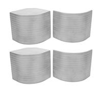 ZYLARUM Pontoon Corner Caps 4 Pack | Heavy Duty Aluminum Protection for 90 Degree Rounded Corners | Marine Deck Corner Castings for Boats/Docks | Height 3-9/16 to 3-5/8 inch