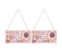 ZYLARUM Porta della Porta Inglese a Sospensione di 2 PCS Set | Farmhouse Style Benvenuto Segno di Benvenuto per casa/Ristorante/caffetteria | Arredamento Muro di Legno MDF con Corda