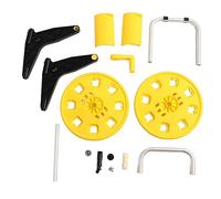 ZYLARUM Portable Garden Hose Reel | Sturdy Aluminum Holds 60m / 197ft Hose | Hand - Push Design for Easy Use | Stable Base for Yards/Lawns/Gardens | Yellow