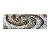 ZYLARUM Slip Control Water Absorbent Floor Mat | 3D Cobblestone Rug for Living Room/Bedroom/Bathroom | Fine Polyester Decor Mat with Secure Backing | Machine Washable (60 * 180CM)