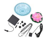 ZYLARUM Solar Operated Bird Bath Fountain | Hanging Water Basin for Hummingbirds/Garden Decor | Weather Sturdy Design with 3 Hooks & Suction Cups | 7 Accessories Included