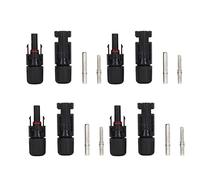 ZYLARUM Solar Panel Connector 4 Sets | 30A 1000V DC Weatherproof IP67 | PV Connector for Solar System/Photovoltaic Panel/Inverter | Robust & Sunlight Protected