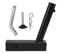 ZYLARUM Universal Flag Pole Holder Bracket | Robust Steel Mount for Truck/off - Road Vehicle/SUV/RV | 2 inch Trailer Hitch Receiver | Protected & Easy Install (Single Tube)