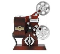 ZYLARUM Vintage Film Projector Music Box | Hand Crank Wind Up Mechanism for Home Theater Decor/Office Desk/Study Room | Antique ABS Musical Box with Retro Design