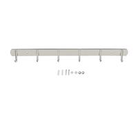 ZYLARUM Wall Mounted Coat Rack | 304 Stainless Steel Hooks for Coats/Hats/Backpacks | Space Saving & Oxidation Protected | Easy Install with Hardware Included (Six-coat hook)