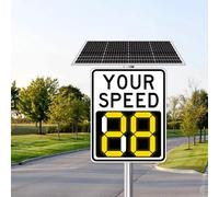 ZYLDDS Cartelli Radar per Limiti di velocità,60x90cm/50x70 cm, segnaletica Radar per Limiti di velocità variabili a LED solari, segnaletica Radar per la Sicurezza Stradale 3digitdisplay-60 * 90cm